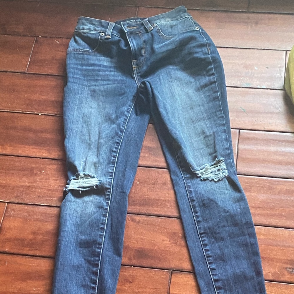 High Rise Cut Jeans